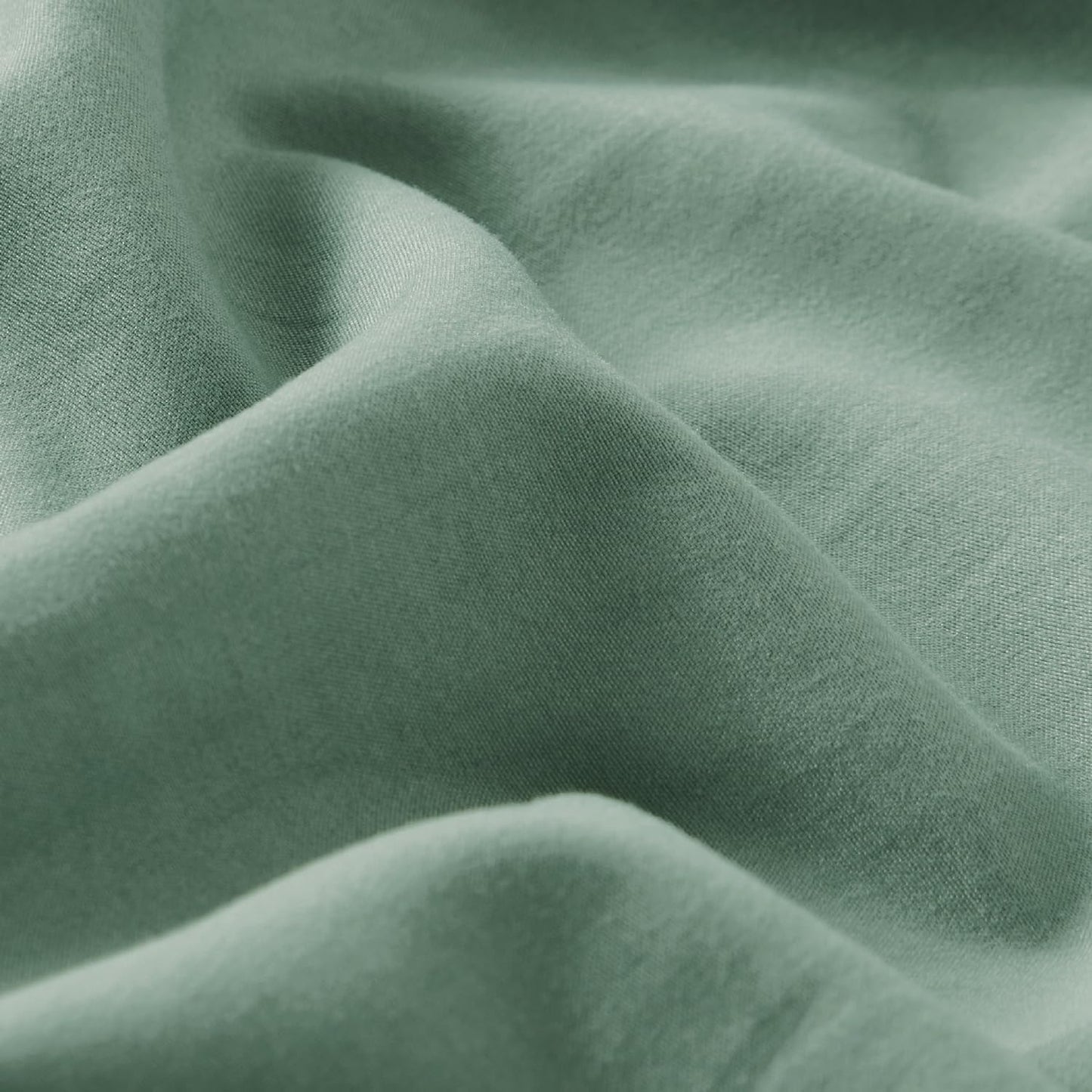 Sage Green Duvet Cover Queen Size - 3 Pieces Prewashed Cotton-Like Extra Soft Bedding Set, Includes 1 Duvet Cover 90x90 Inches with Zipper Closure & 2 Pillow Shams, Comforter Not Included